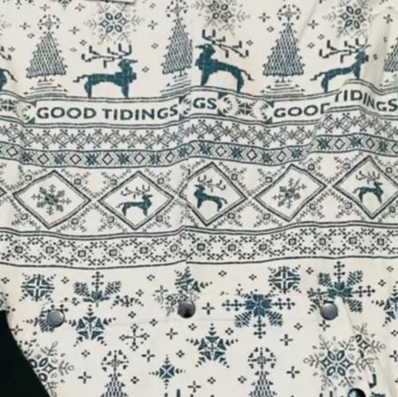 Men's Reindeer Good Tidings Union Suit Green/Cream - Hearth & Hand - Picture 4 of 7